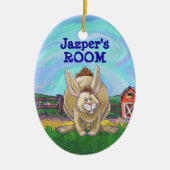 Cute Rabbit Animal Parade Keramisch Ornament (Voorkant)