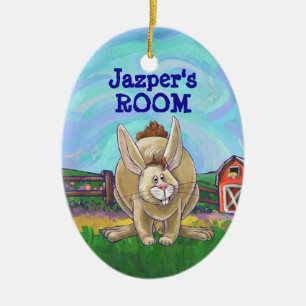 Cute Rabbit Animal Parade Keramisch Ornament