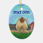 Cute Rabbit Animal Parade Keramisch Ornament (Achterkant)