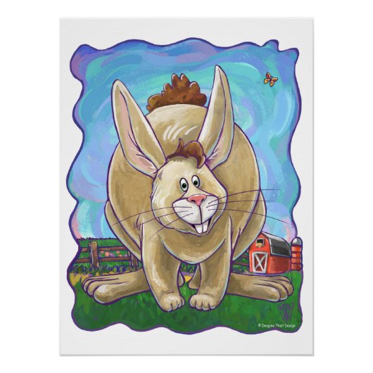 Cute Rabbit Animal Parade Poster (Voorkant)