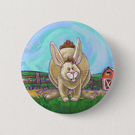Cute Rabbit Animal Parade Ronde Button 5,7 Cm (Voorkant)