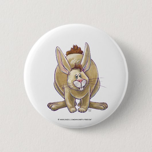 Cute Rabbit Animal Parade Ronde Button 5,7 Cm (Voorkant)