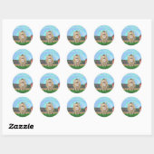 Cute Rabbit Animal Parade Ronde Sticker (Vel)