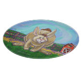 Cute Rabbit Animal Parade Snijplank (Hoek)