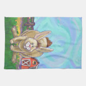 Cute Rabbit Animal Parade Theedoek (Horizontaal)