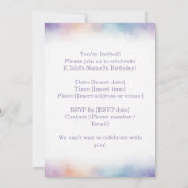 Cute Rabbit Birthday Invitation Woodland Boho  Kaart (Achterkant)