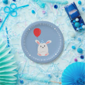 Cute Rabbit Birthday Party Papieren Bordje (Feest)