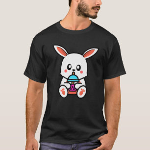 Cute Rabbit Boba Tea Kawaii Cadeau Anime Rabbit L T-shirt