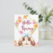 Cute Rabbit Briefkaart (Staand voorkant)