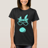 Cute Rabbit Bunny Blowing Bubble Gum Easter Day T-shirt (Voorkant)