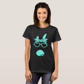 Cute Rabbit Bunny Blowing Bubble Gum Easter Day T-shirt (Voorkant volledig)