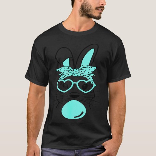 Cute Rabbit Bunny Blowing Bubble Gum Easter Day T-shirt (Voorkant)