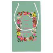 Cute Rabbit Bunny Floral-kreupelaar Klein Cadeauzakje (Achterkant)