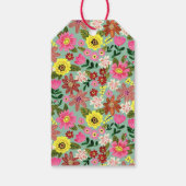 Cute Rabbit Bunny Floral wistend Labels Cadeaulabel (Achterkant)