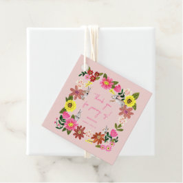 Cute Rabbit Bunny Girl Baby shower Invitation Bedankjes Labels