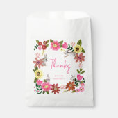 Cute Rabbit Bunny Girl Baby shower Invitation Bedankzakje (Voorkant)