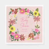 Cute Rabbit Bunny Girl Baby shower Servet (Voorkant)