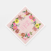 Cute Rabbit Bunny Girl Baby shower Servet (Hoek)