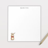 Cute Rabbit Bunny Illustration Personalized Notitieblok