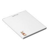 Cute Rabbit Bunny Illustration Personalized Notitieblok (Schuin)