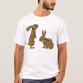 Cute rabbit bunny leopard easter T-Shirt (Voorkant)