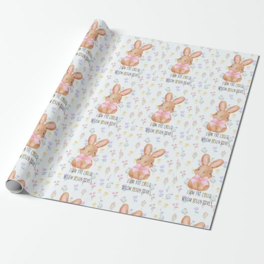 Cute Rabbit Cadeaupapier (Uitgerold)