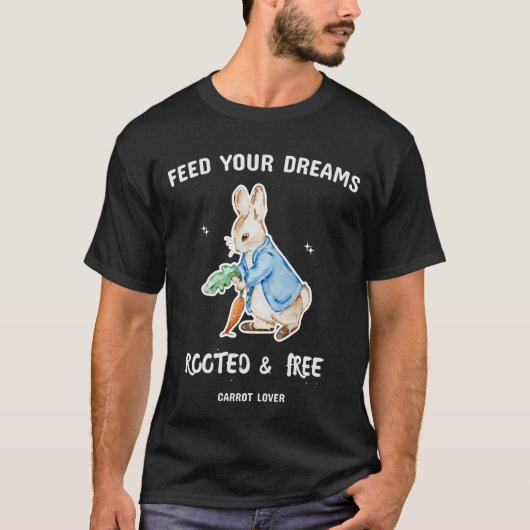 Cute Rabbit Carrot Lover T-Shirt | Feed Your Dream (Voorkant)