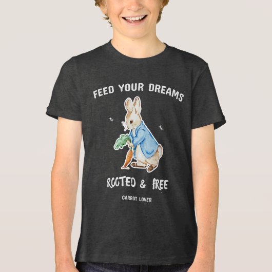 Cute Rabbit Carrot Lover T-Shirt | Feed Your Dream (Voorkant)