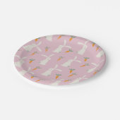 Cute Rabbit Carrot Patroon Papieren Bordje (Gekanteld)