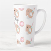 Cute Rabbit Cartoon Bunny Donut Pattern Childs Mok (Rechts)