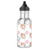 Cute Rabbit Cartoon Bunny Donut Pattern Childs Waterfles (Rechts)