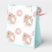 Cute Rabbit Cartoon Bunny Girls Birthday Bedankdoosjes (Achterkant)