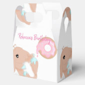 Cute Rabbit Cartoon Bunny Girls Birthday Bedankdoosjes (Geopend)
