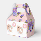 Cute Rabbit Cartoon Bunny Girls Birthday Party Fav Bedankdoosjes (Achterkant)