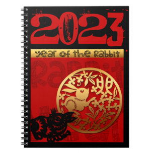 Cute Rabbit Chinese New Year Zodiac Birthday N Notitieboek