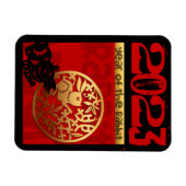 Cute Rabbit Chinese Year Zodiac Birthday VPM Magneet (Horizontaal)