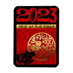 Cute Rabbit Chinese Year Zodiac Birthday VPM Magneet