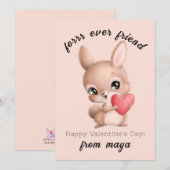Cute rabbit Classroom Valentijn card Feestdagenkaart (Voorkant / Achterkant)