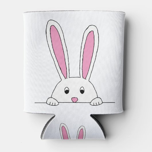 Cute Rabbit Clipart Peaking Cute Animals Bunny Art Blikjeskoeler (Voorkant)