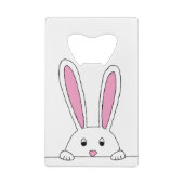 Cute Rabbit Clipart Peaking Cute Animals Bunny Art Creditkaart Flessenopener (Achterkant)