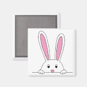 Cute Rabbit Clipart Peaking Cute Animals Bunny Art Magneet (Voorkant / Achterkant)