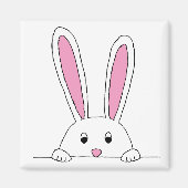 Cute Rabbit Clipart Peaking Cute Animals Bunny Art Magneet (Voorkant)