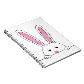 Cute Rabbit Clipart Peaking Cute Animals Bunny Art Notitieboek (Rechterzijde)
