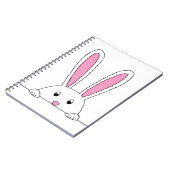Cute Rabbit Clipart Peaking Cute Animals Bunny Art Notitieboek (Linkerzijde)