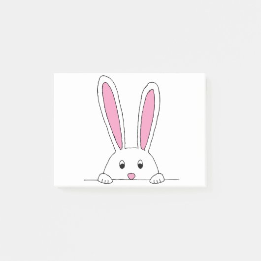 Cute Rabbit Clipart Peaking Cute Animals Bunny Art Post-it® Notes (Voorkant)