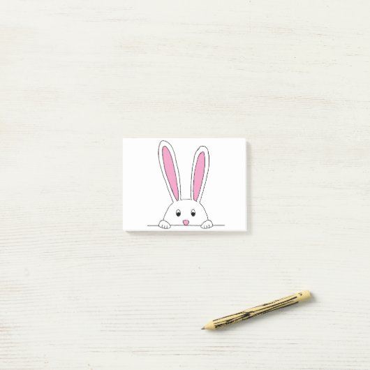 Cute Rabbit Clipart Peaking Cute Animals Bunny Art Post-it® Notes (Op bureau)