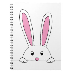 Cute Rabbit Clipart Peaking Cute Animals Bunny Notitieboek
