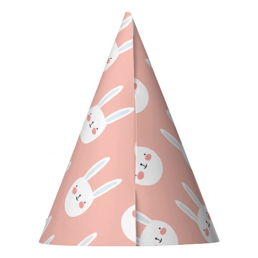 Cute Rabbit colorful Birthday Feesthoedjes (Achterkant)