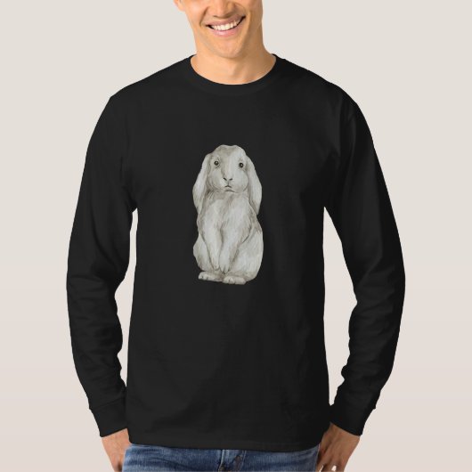 Cute Rabbit Cute Rabbit Watercolor T-shirt (Voorkant)