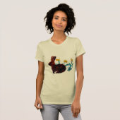 Cute Rabbit Daffodil Art T-shirt (Voorkant volledig)